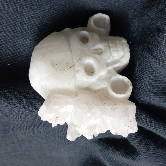 GEMSTONE HEALING STONE QUARTZ SKULL 💀 - Picture 5 of 7